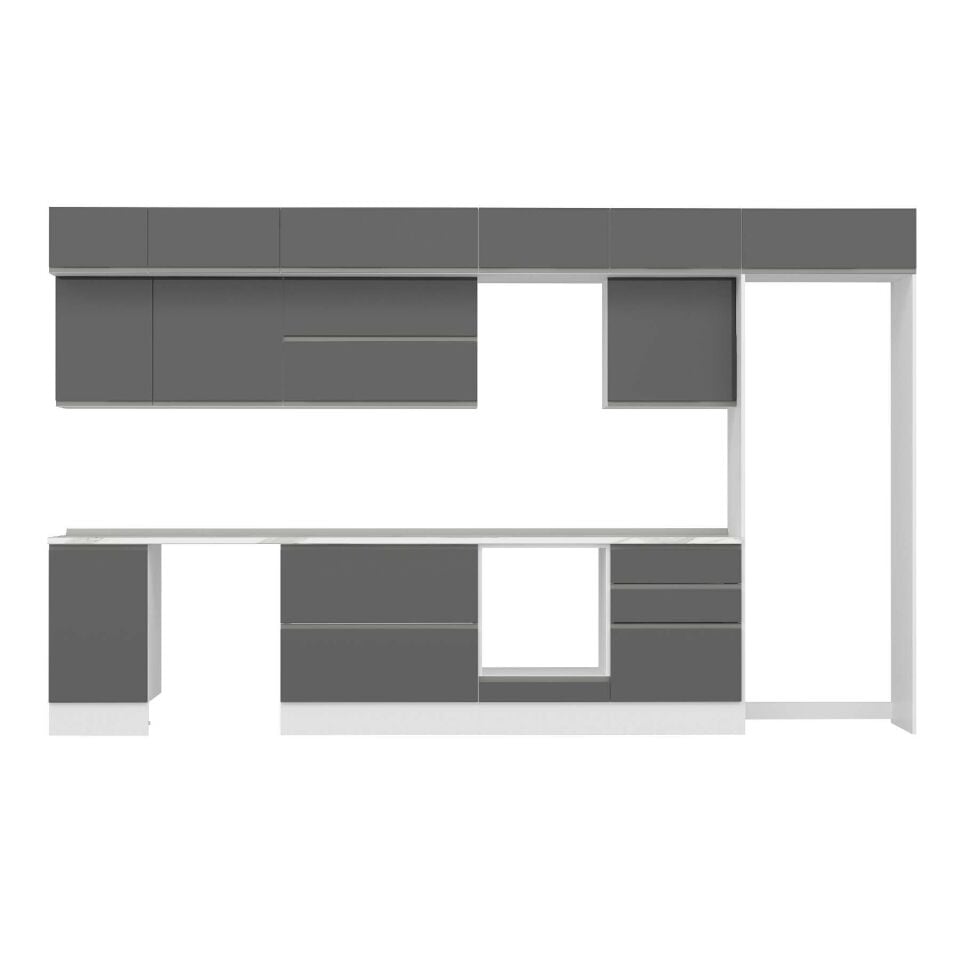 Alvinka 385X240 Cm High Gloss Mutfak Dolabı Mb-E80S45S60-2