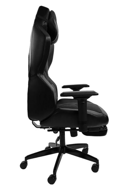 XPrime Tyler Oyuncu Koltuğu Hybrid Kumaş 4D Kolçak Ayak Uzatmalı Siyah