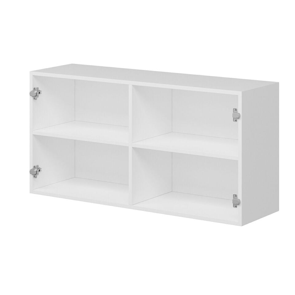 Alvinka Mutfak Modül Mbr_A Üst 2Dk1R 120-H60Cm Dolap Beyaz Antrasit Mdf