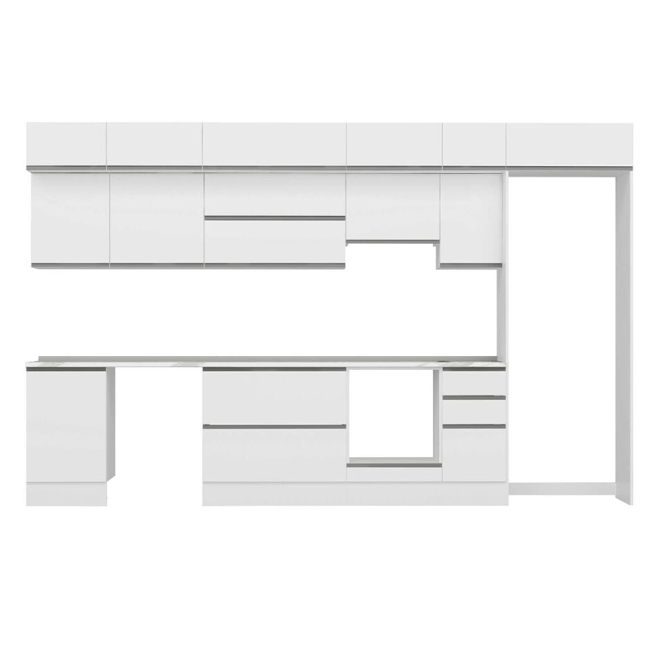 Alvinka 370X240 Cm High Gloss Mutfak Dolabı Mb-E80S50S40-1