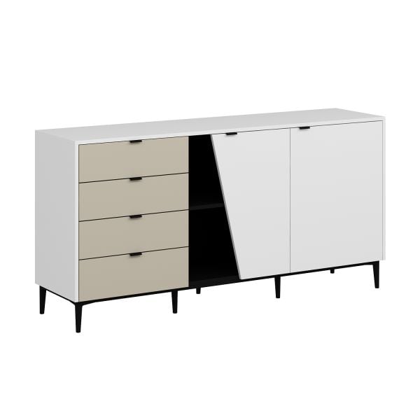 Yelena Konsol - Beyaz/Siyah/Kumtaşı