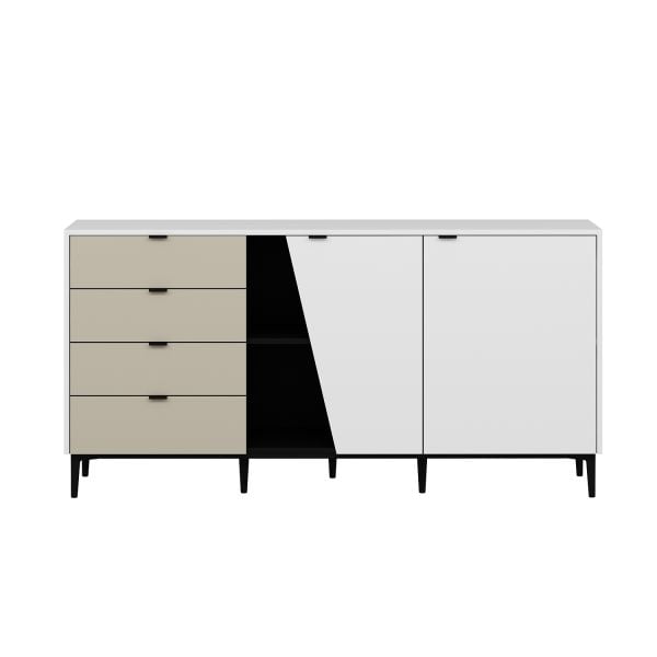 Yelena Konsol - Beyaz/Siyah/Kumtaşı