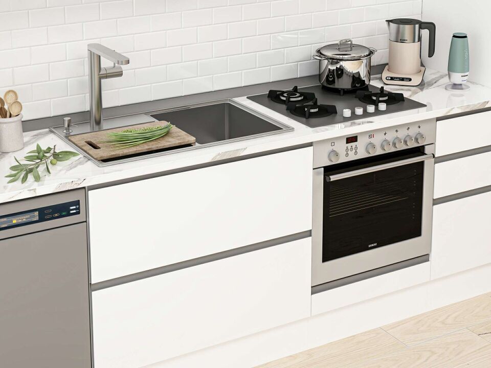 Alvinka 370X240 Cm High Gloss Mutfak Dolabı Mbb-E80B50S40-2 High Gloss | Beyaz - Mdf