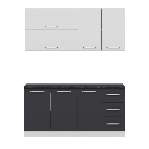 Minar 170 Cm Mutfak Dolabı Beyaz Antrasit 170-A1