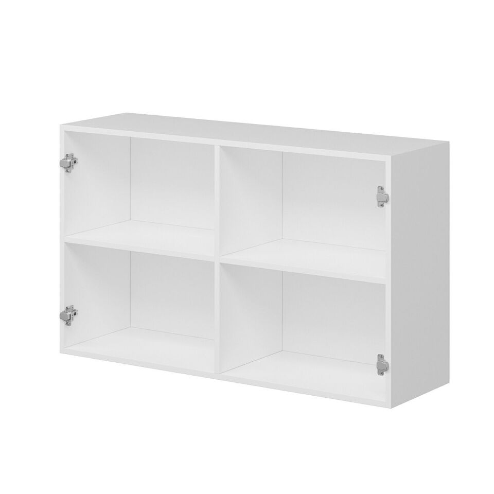 Alvinka Mutfak Modül Mbr_A Üst 2Dk1R 120-H72Cm Dolap Beyaz Antrasit Mdf
