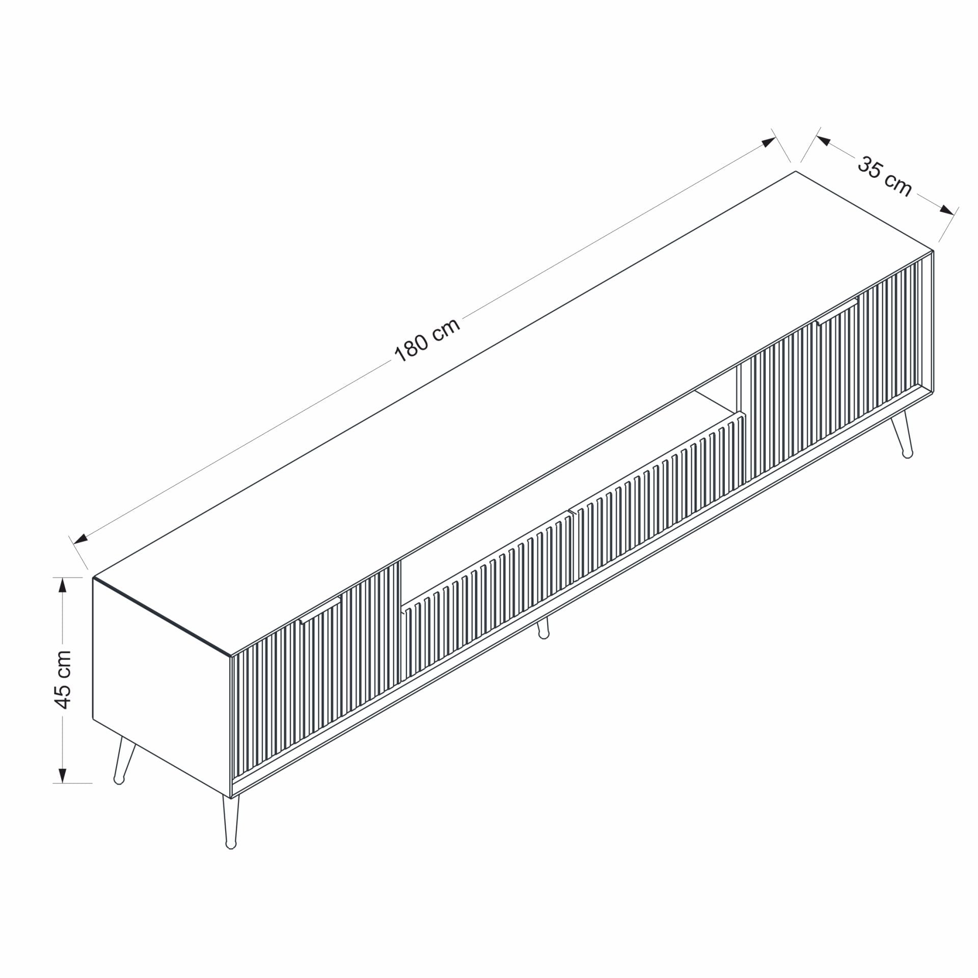 Kale Luxe Tv 180cm Ayaklı Ünitesi - Kumtaşı