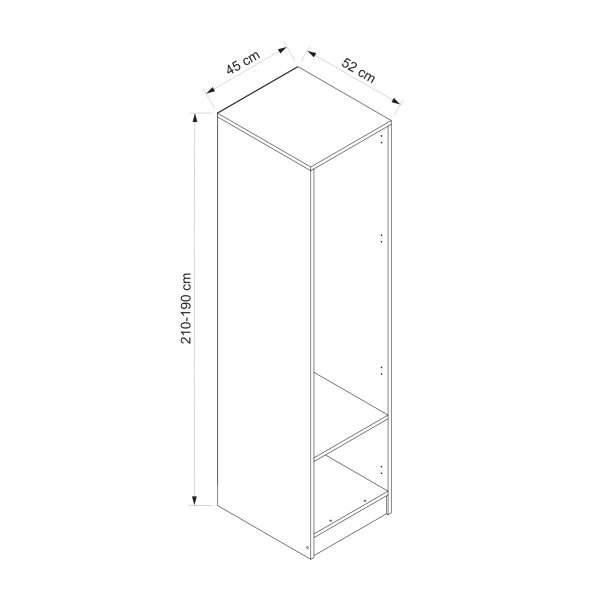 Kale 1'li Gövde Modül Askılıklı Beyaz 190