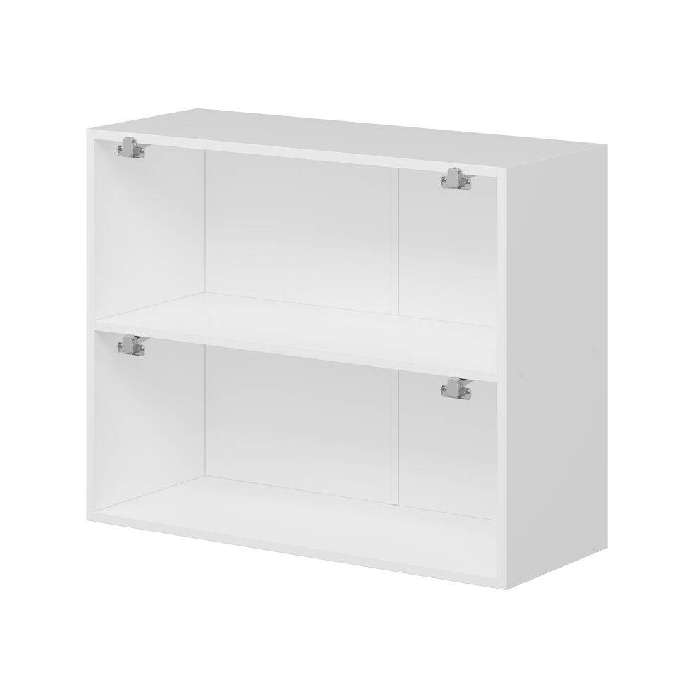 Alvinka Mutfak Modül Mbr_A Üst 2Yk1R 90-H72Cm Dolap Beyaz Antrasit Mdf
