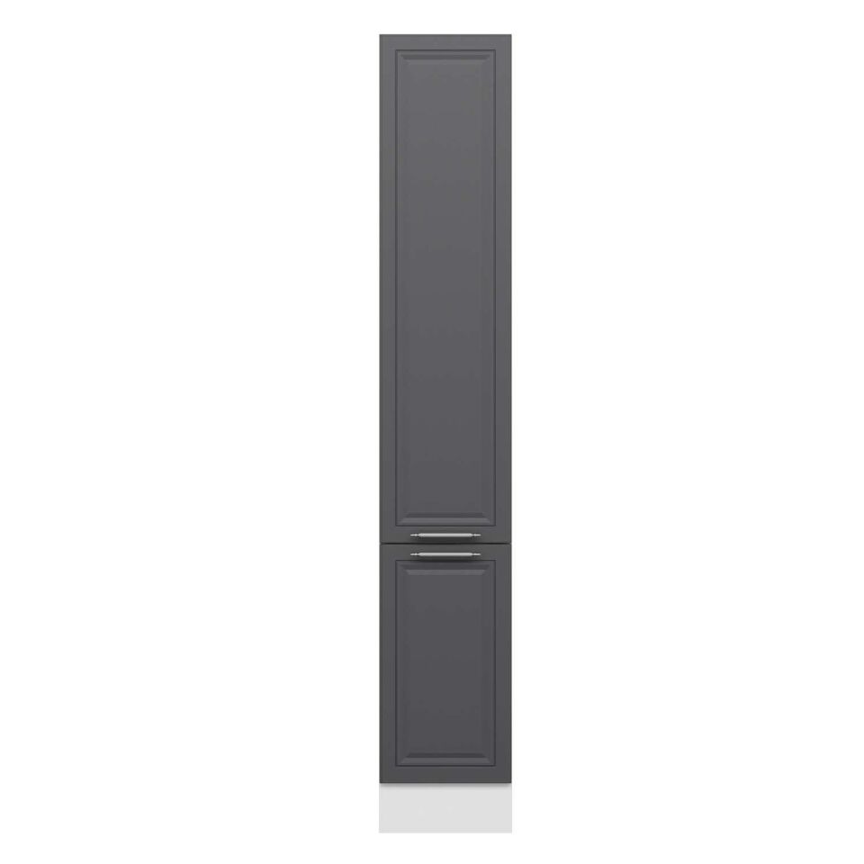 Alvinka Mutfak Modül Mbr_C 40-H240Cm Boy Dolabı Beyaz Antrasit Mdf
