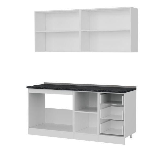 Minar 180 Cm Mutfak Dolabı Beyaz Dore 180-D2