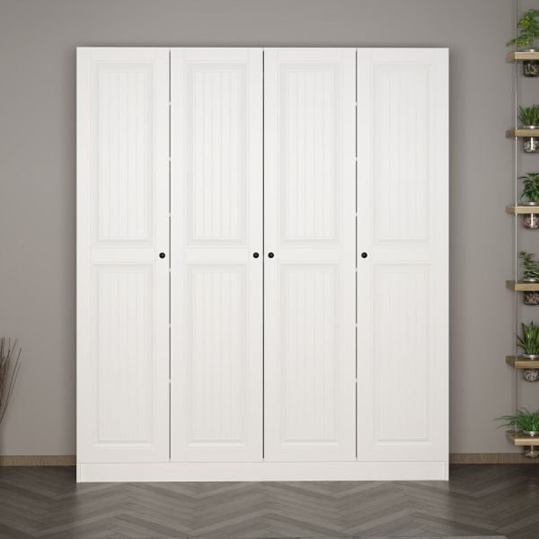 Minar Kale 210 Cm 4 Kapaklı 2B Raf Portmanto Byz Mbr İlkbahar Byz