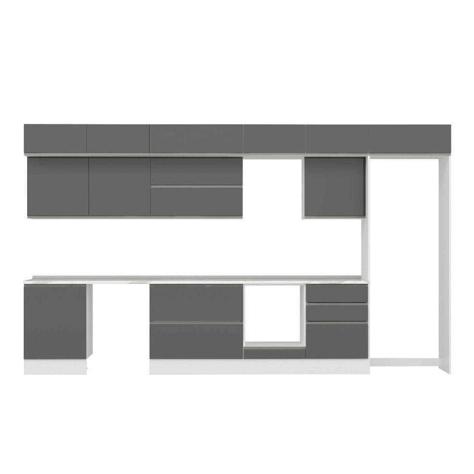 Alvinka 400X240 Cm High Gloss Mutfak Dolabı Mb-E80S60S60-2