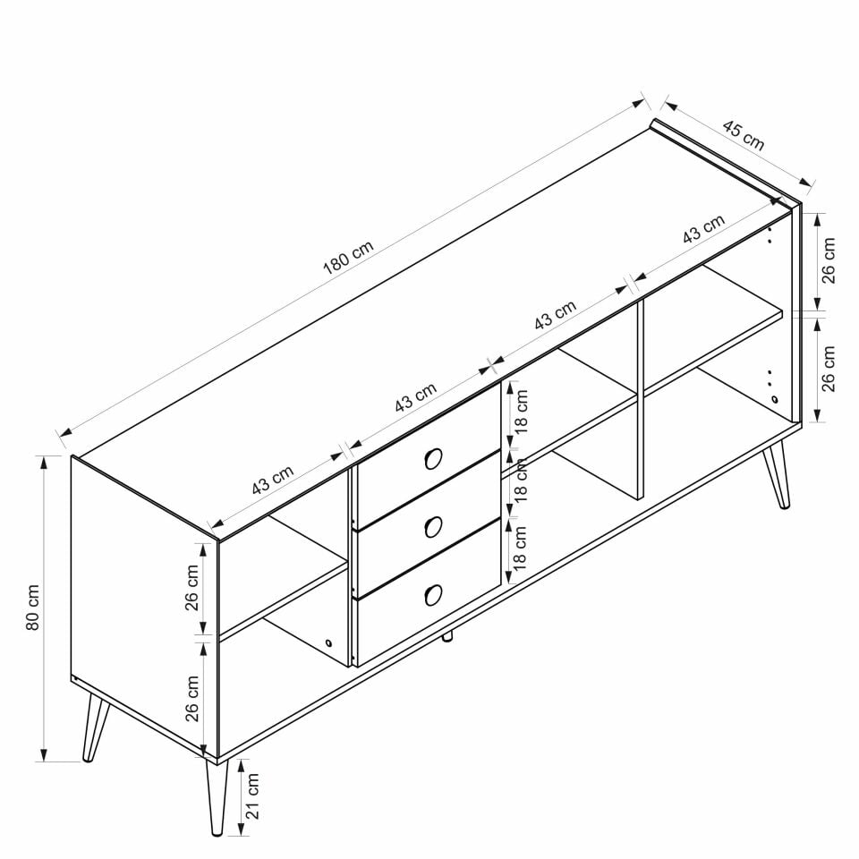 Mitra Konsol - Beyaz/Artisan