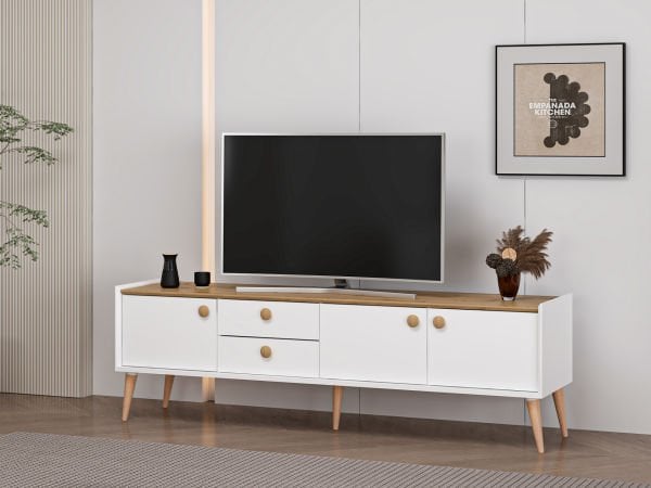 Mitra Tv Ünitesi - Beyaz/Artisan