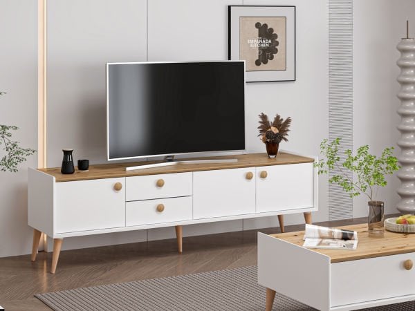 Mitra Tv Ünitesi - Beyaz/Artisan
