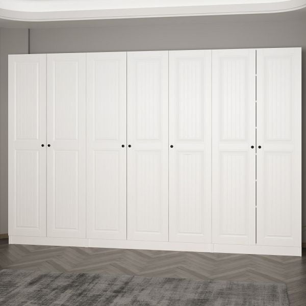 Minar Kale 210 Cm 7 Kapaklı 5B Raf Portmanto Byz Mbr İlkbahar Byz