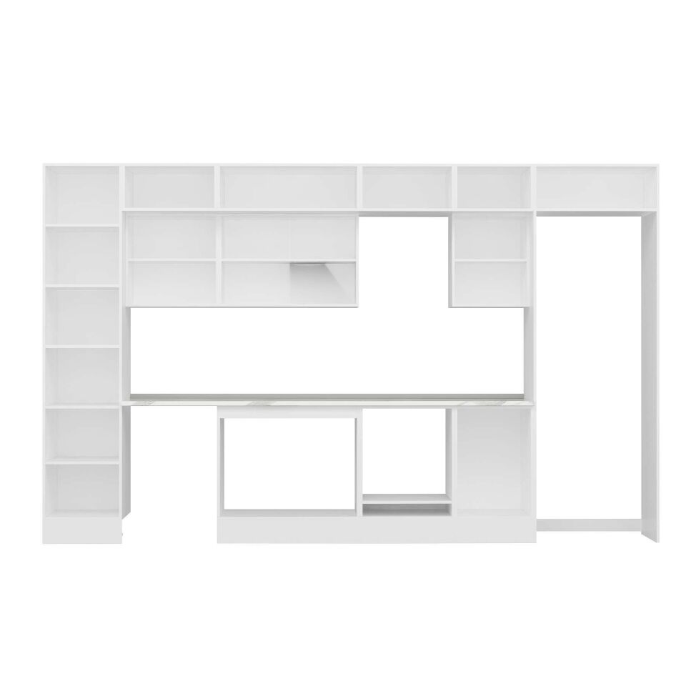 Alvinka 380X240 Cm High Gloss Mutfak Dolabı Mbb-E80B50S50-2 High Gloss | Antrasit - Mdf