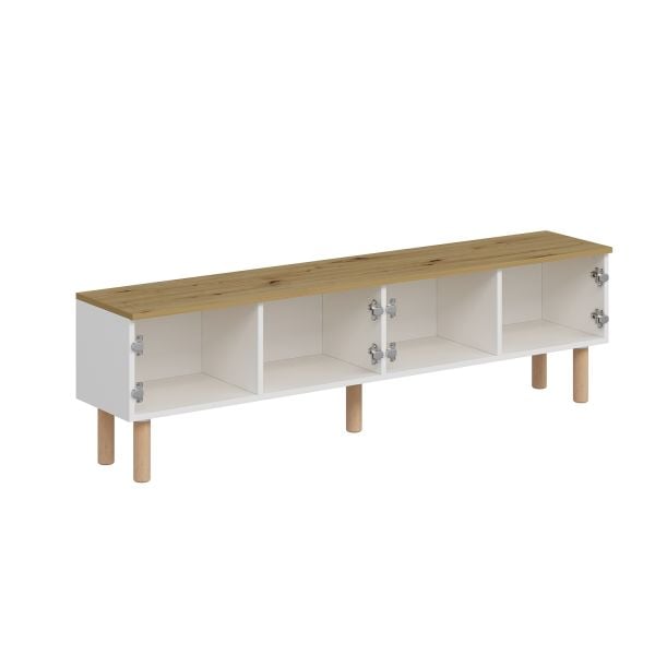 Lotus Bohem Tarz Tv Ünitesi - Beyaz/Artisan