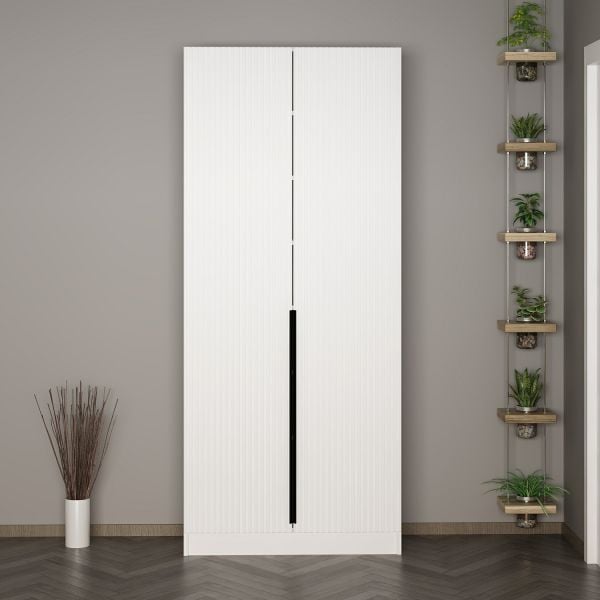 Minar Kale 210 Cm 2 Kapaklı 2B Raf Portmanto Byz Mbr Çizgili Byz