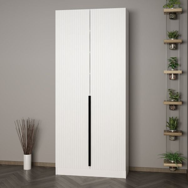 Minar Kale 210 Cm 2 Kapaklı 2B Raf Portmanto Byz Mbr Çizgili Byz
