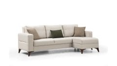 Kristal (2+D) Uzanmalı Köşe Koltuk Takımı Bej
