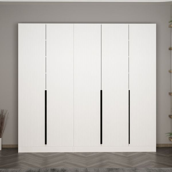 Minar Kale 210 Cm 5 Kapaklı 3B Raf Portmanto Byz Mbr Çizgili Byz