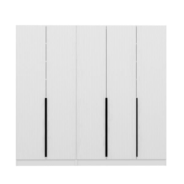 Minar Kale 210 Cm 5 Kapaklı 3B Raf Portmanto Byz Mbr Çizgili Byz