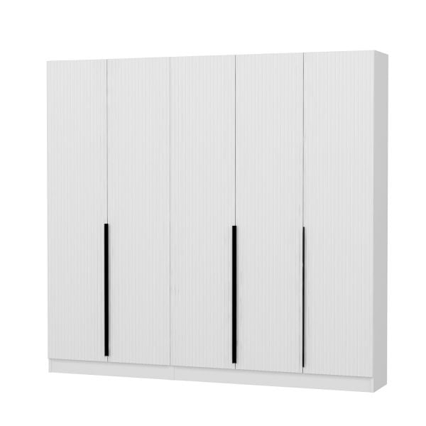 Minar Kale 210 Cm 5 Kapaklı 3B Raf Portmanto Byz Mbr Çizgili Byz