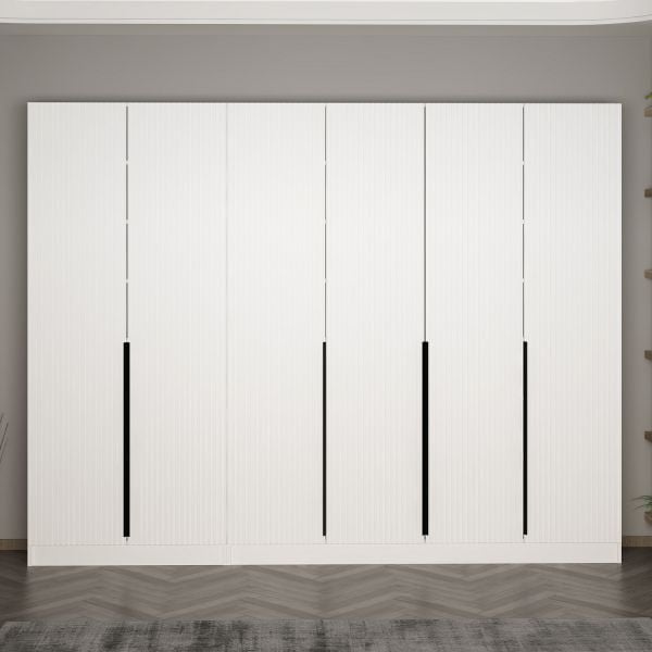 Minar Kale 210 Cm 6 Kapaklı 4B Raf Portmanto Byz Mbr Çizgili Byz