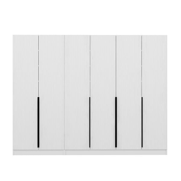 Minar Kale 210 Cm 6 Kapaklı 4B Raf Portmanto Byz Mbr Çizgili Byz