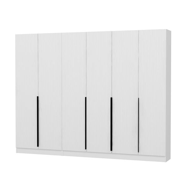 Minar Kale 210 Cm 6 Kapaklı 4B Raf Portmanto Byz Mbr Çizgili Byz