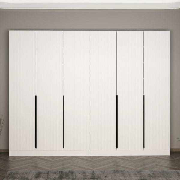 Minar Kale 210 Cm 6 Kapaklı 2B Raf Portmanto Byz Mbr Çizgili Byz