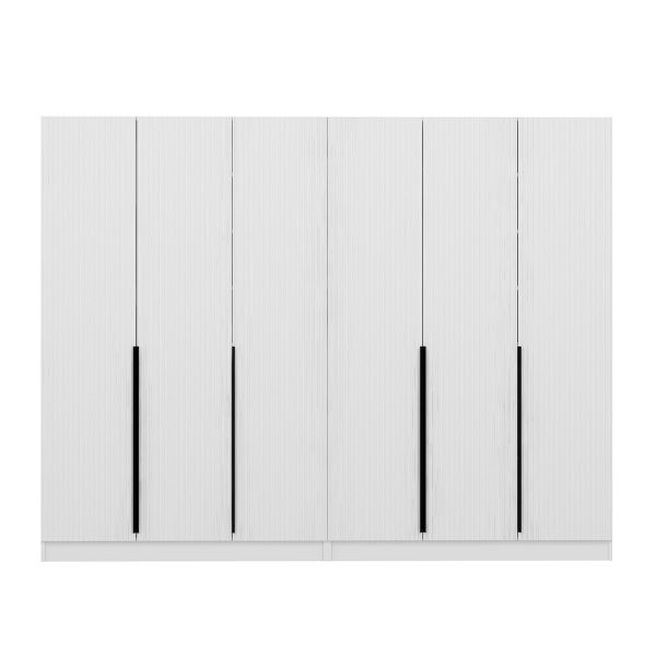 Minar Kale 210 Cm 6 Kapaklı 2B Raf Portmanto Byz Mbr Çizgili Byz