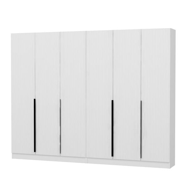 Minar Kale 210 Cm 6 Kapaklı 2B Raf Portmanto Byz Mbr Çizgili Byz