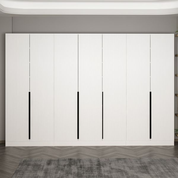 Minar Kale 210 Cm 7 Kapaklı 5B Raf Portmanto Byz Mbr Çizgili Byz