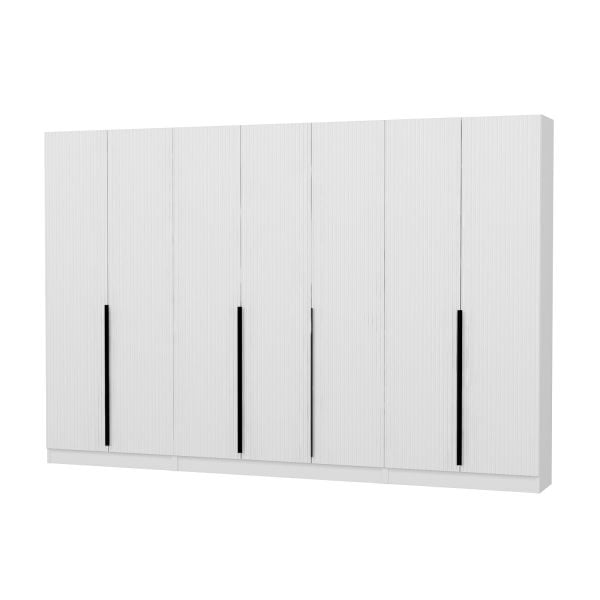 Minar Kale 210 Cm 7 Kapaklı 5B Raf Portmanto Byz Mbr Çizgili Byz