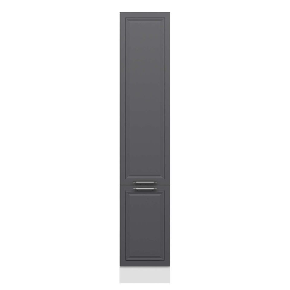Alvinka Mutfak Modül Mbr_C 45-H240Cm Boy Dolabı Beyaz Antrasit Mdf