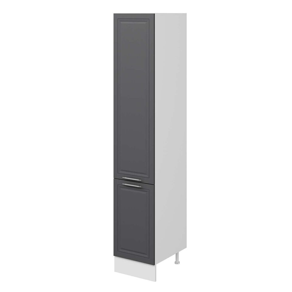 Alvinka Mutfak Modül Mbr_C 45-H240Cm Boy Dolabı Beyaz Antrasit Mdf