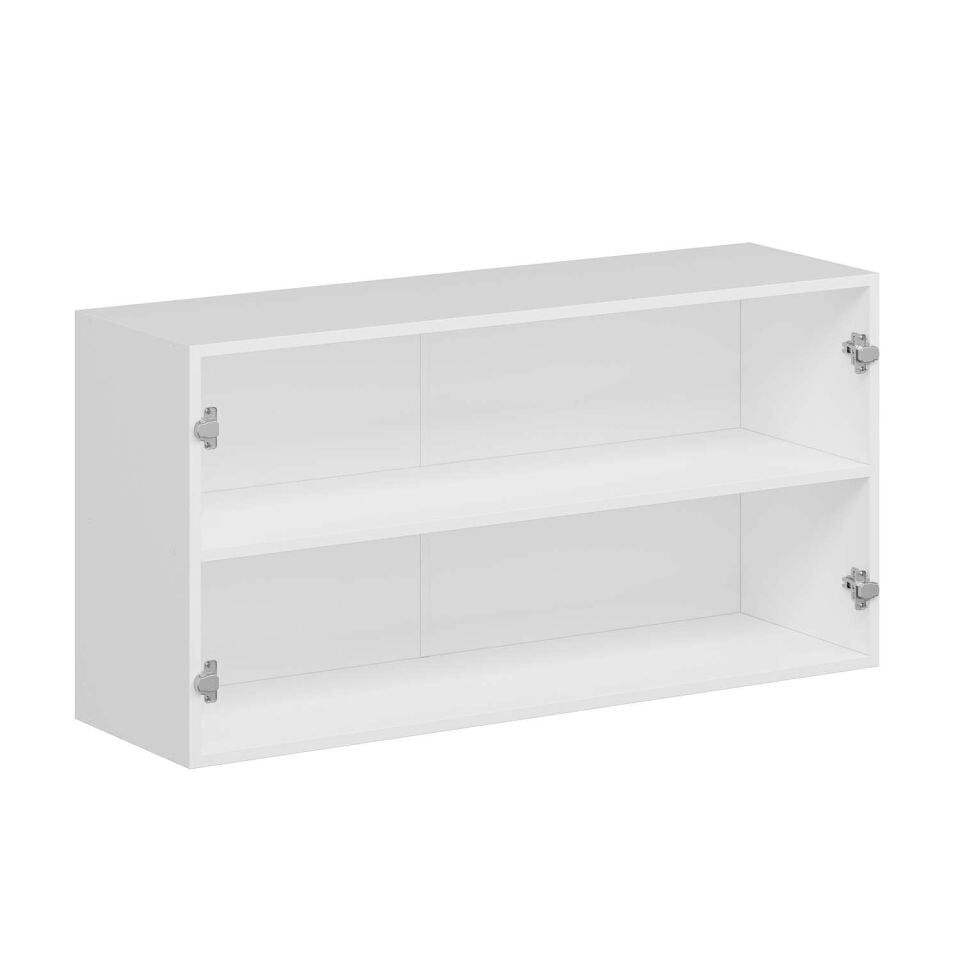 Alvinka Mutfak Modül Hg_J Üst 2Dk1R 120-H60Cm Dolap Beyaz Kumtası