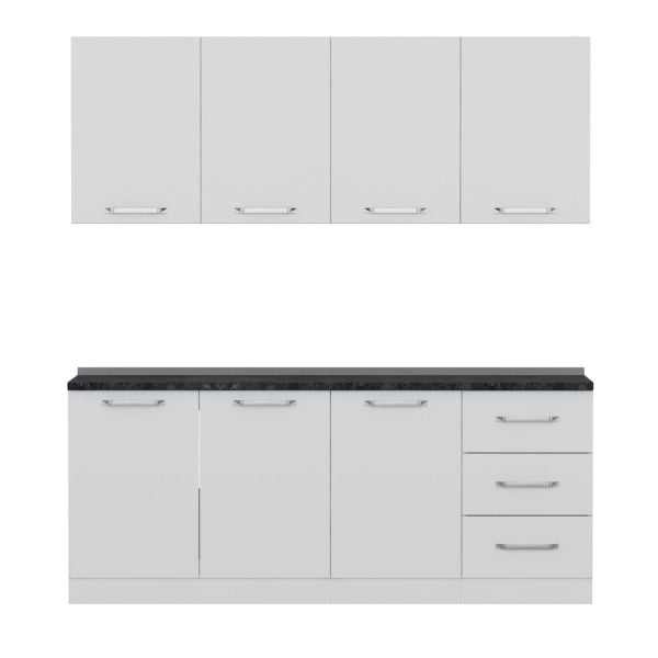 Minar 200 Cm Mutfak Dolabı Beyaz 200-B2