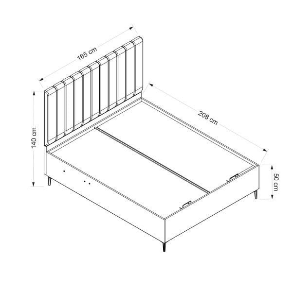 Elevate Baza Başlık Seti 160x200 - Beyaz Ahşap
