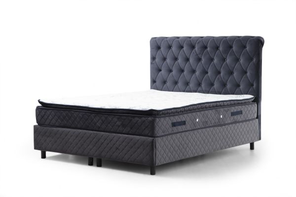 Sonata Baza+Başlık+Vassi Pedli Yatak Antrasit 140x200