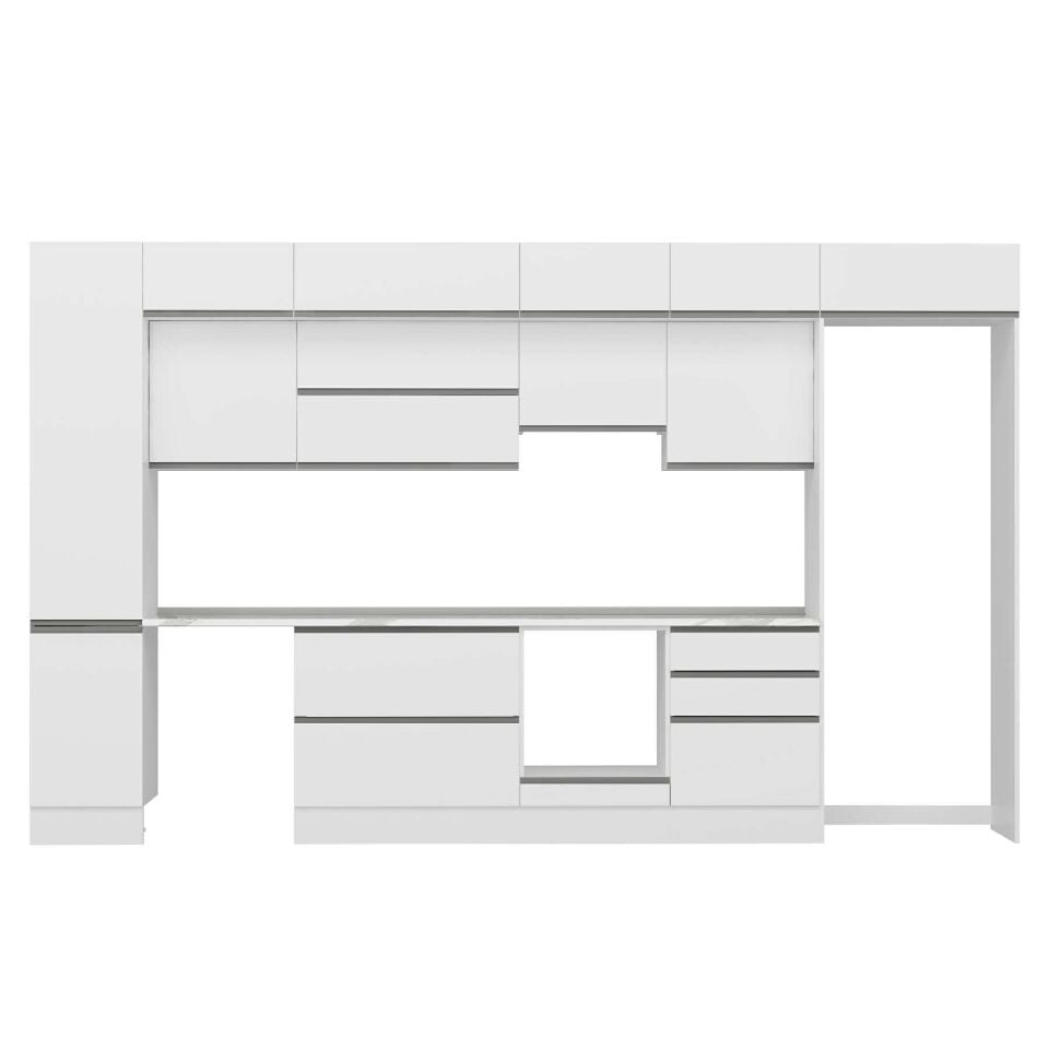 Alvinka 385X240 Cm High Gloss Mutfak Dolabı Mbb-E80B45S60-1