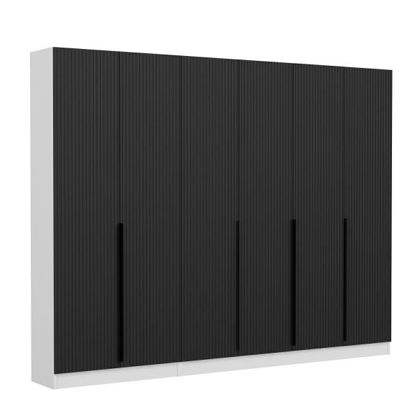 Minar Kale 210 Cm 6 Kapaklı 4B Raf Portmanto Byz Mbr Çizgili Ant