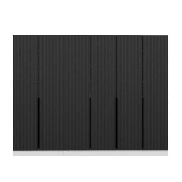 Minar Kale 210 Cm 6 Kapaklı 4B Raf Portmanto Byz Mbr Çizgili Ant