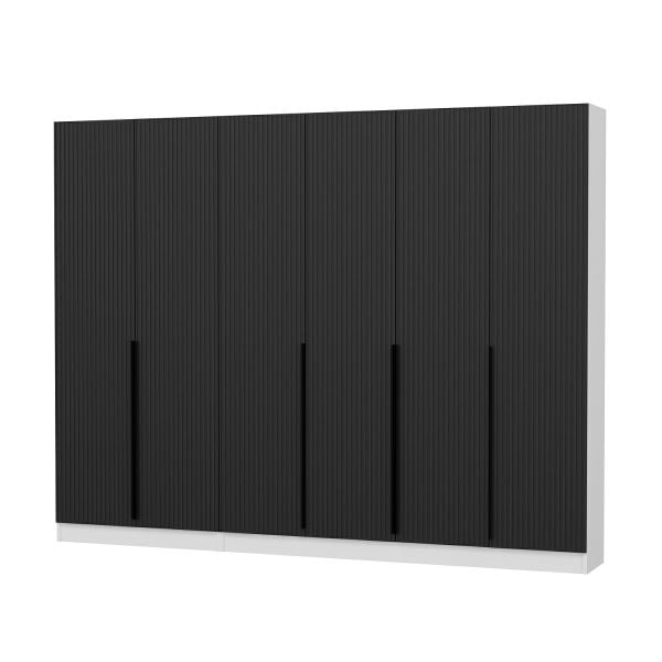 Minar Kale 210 Cm 6 Kapaklı 4B Raf Portmanto Byz Mbr Çizgili Ant