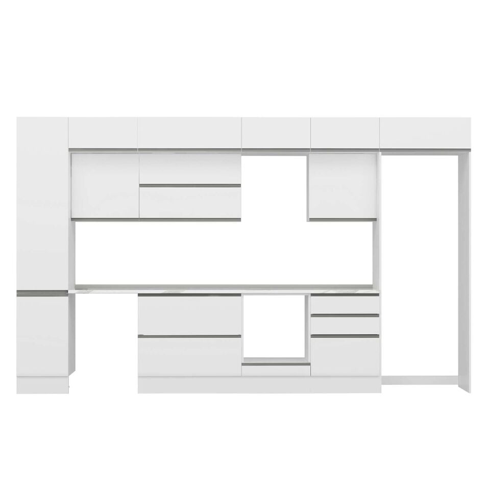 Alvinka 385X240 Cm High Gloss Mutfak Dolabı Mbb-E80B45S60-2