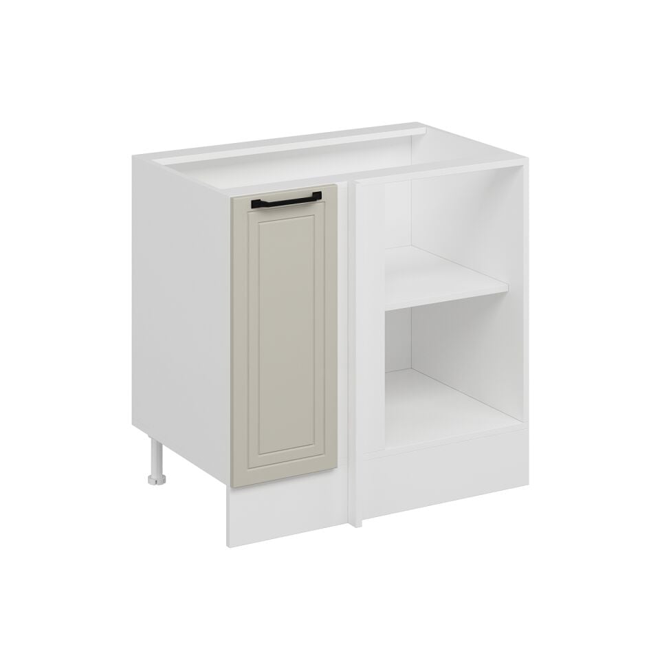 Alvinka Mutfak Modül Alt Dolap Köşe 1Dk1R 90-H87 Mbr A Beyaz Kumtaşı Suntalam Gövde