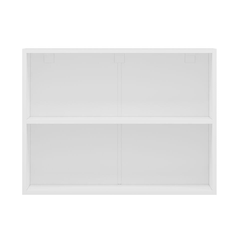 Alvinka Mutfak Modül Mbr_A Üst 2Dk1R 80-H60Cm Dolap Cam Beyaz Antrasit Mdf