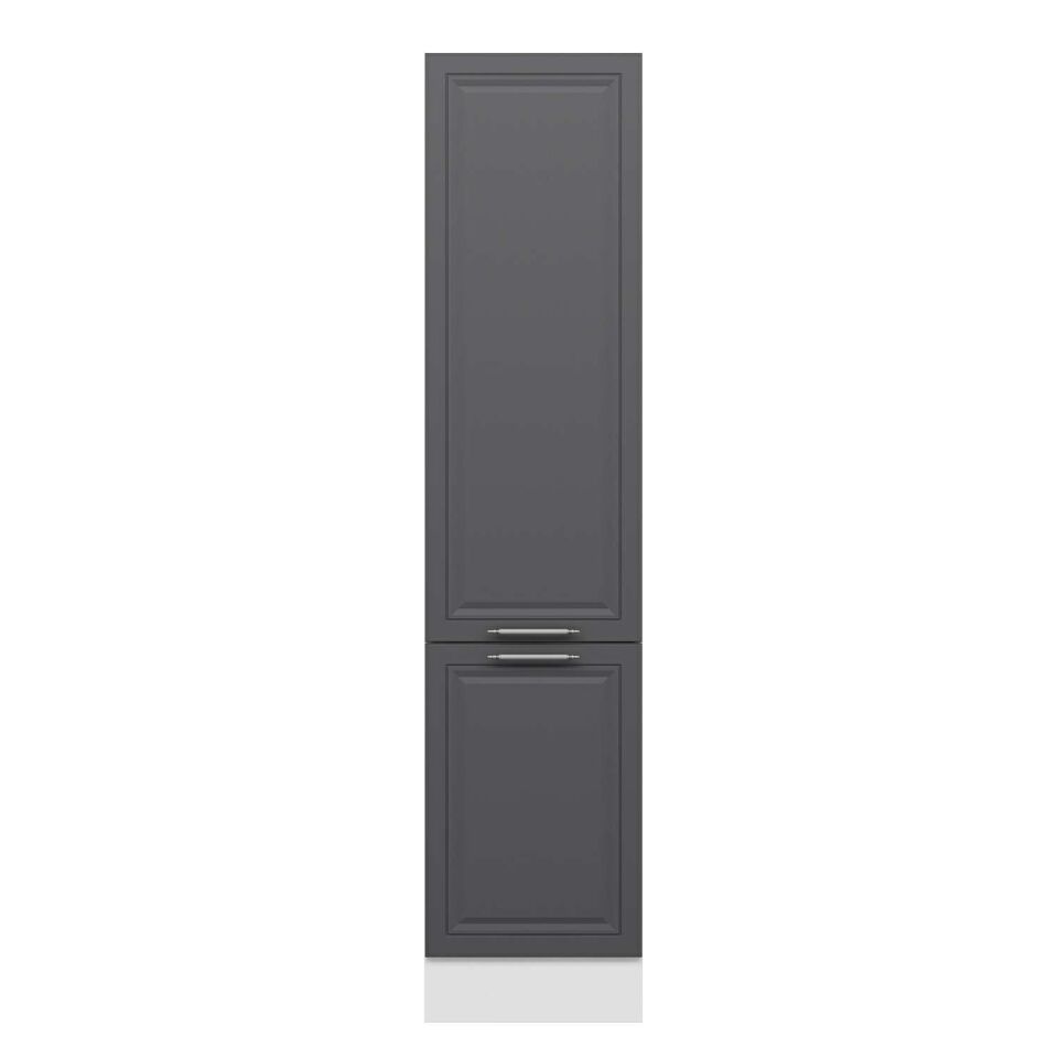 Alvinka Mutfak Modül Mbr_C 50-H222Cm Boy Dolabı Beyaz Antrasit Mdf